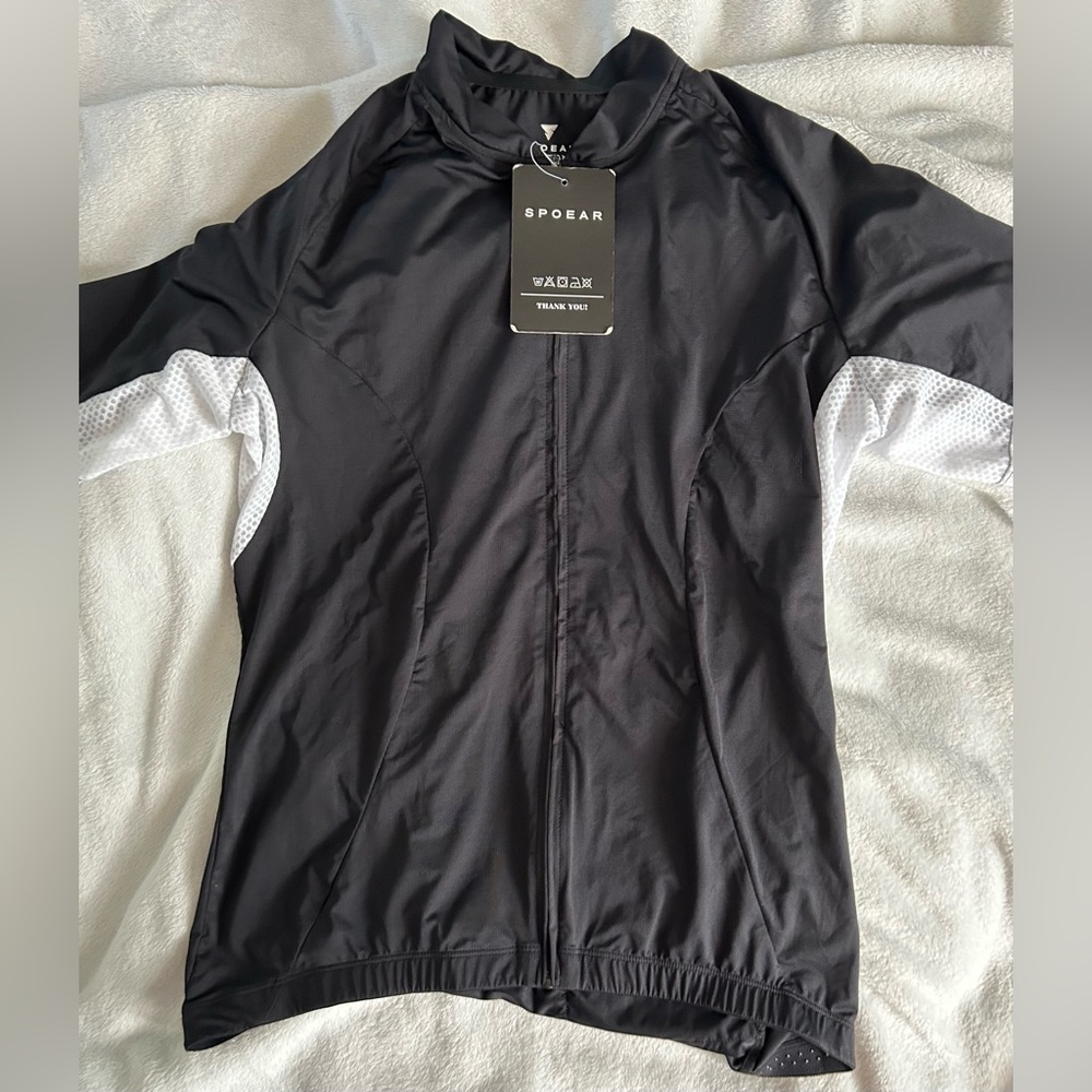 NWT Spoear Cycling Jersey Women's Short Sleeve Shirt Full Zip Bicycle-3 pockets